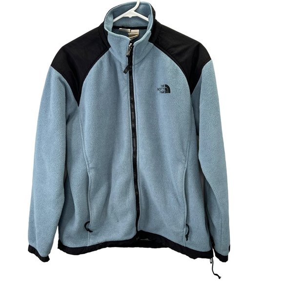 The North Face Alpine Fleece Jacket size L Women Blue Black Full Zip - Picture 1 of 11